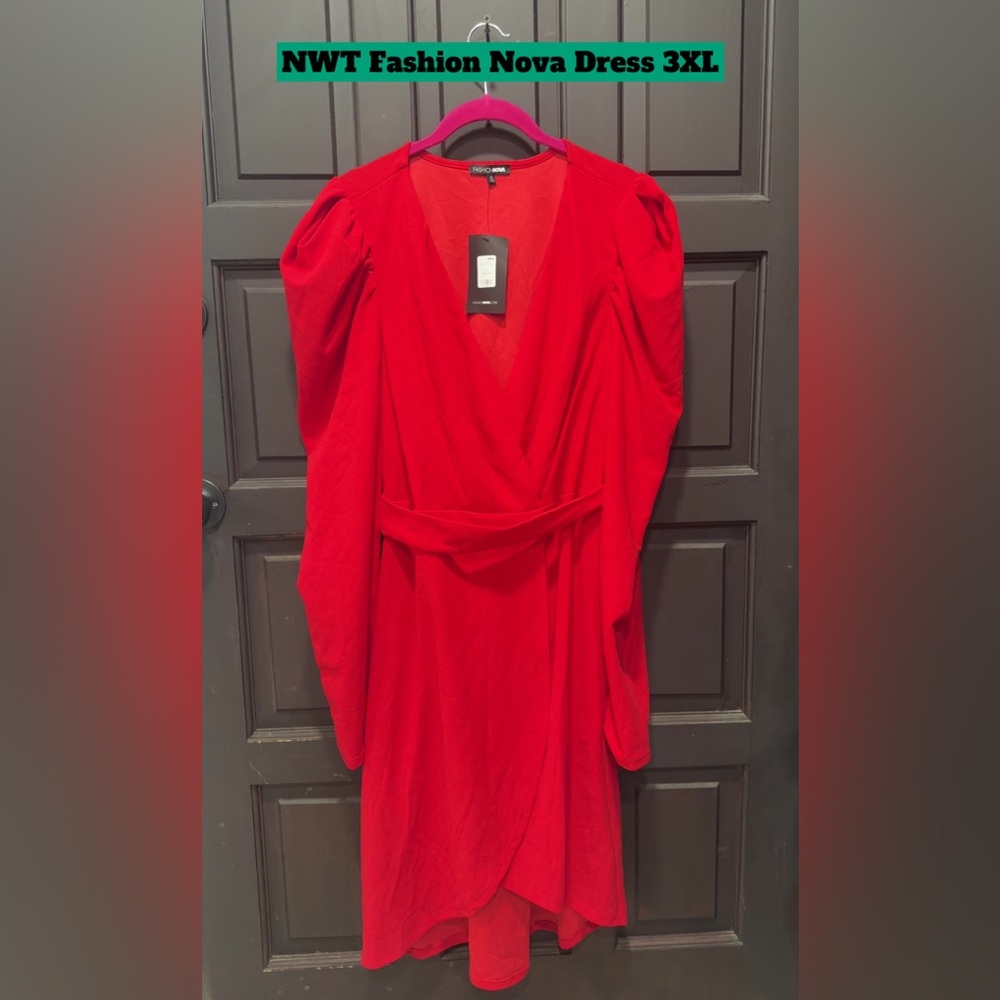 NWT Fashion Nova Red Dress 3XL